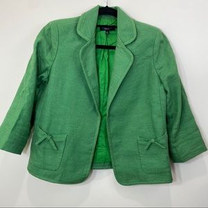 Talbots Kelly Green Cotton / Linen Blazer Work